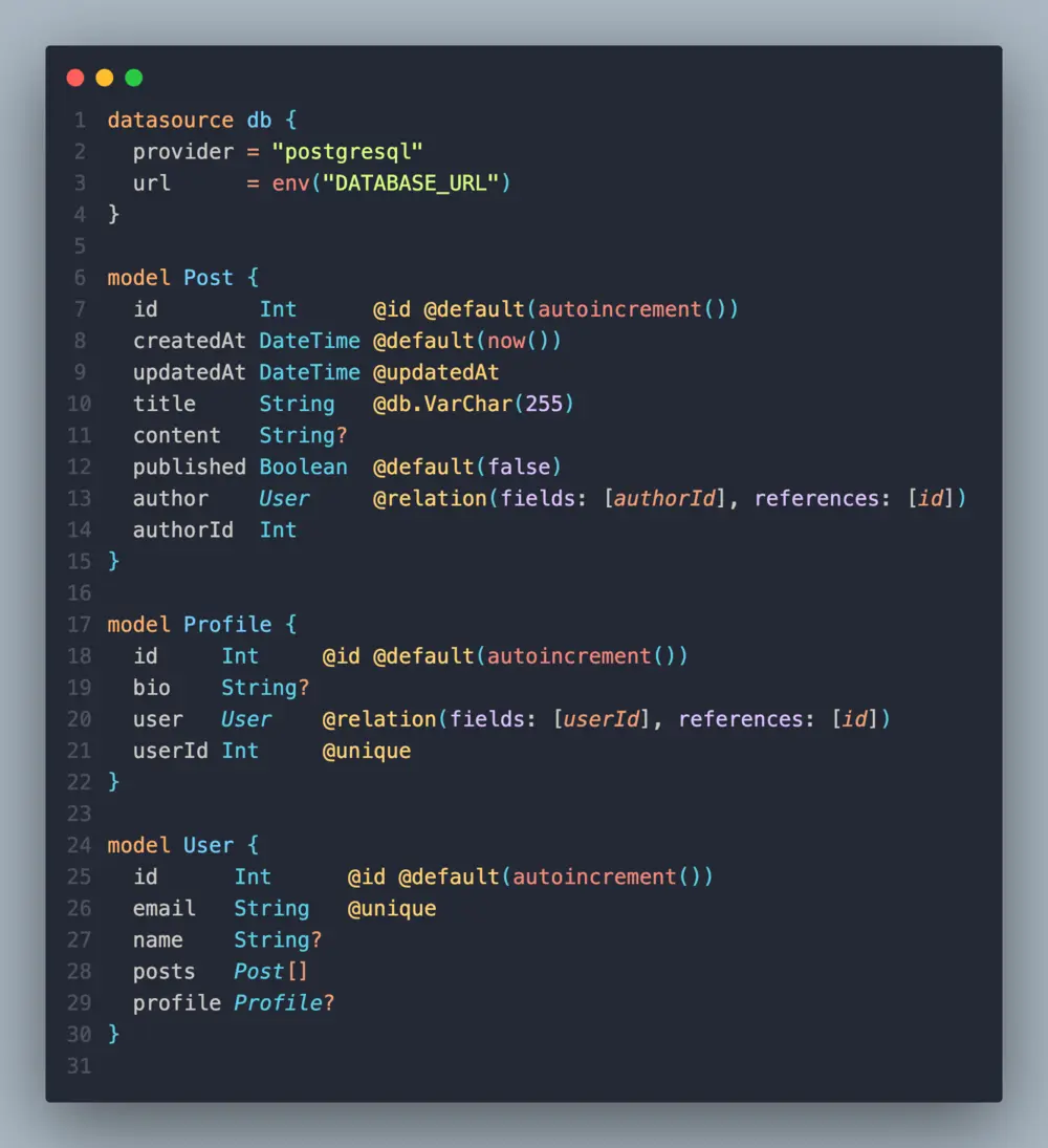 Schema.prisma example file